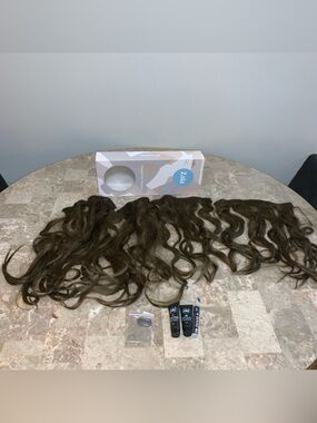 Zala Human Hair Extensions Lot Set Sold “As shown” Brown Pieces Box